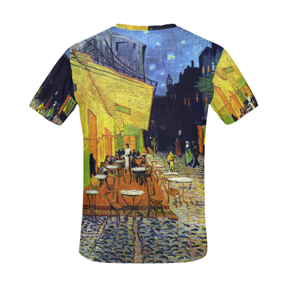 Vincent Willem van Gogh - Cafe Terrace at Night All Over Print T-Shirt for Men (USA Size) (Model T40)