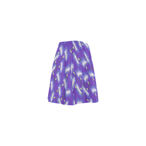 Purple & blue vetch pattern VAS2 Mini Skating Skirt (Model D36)