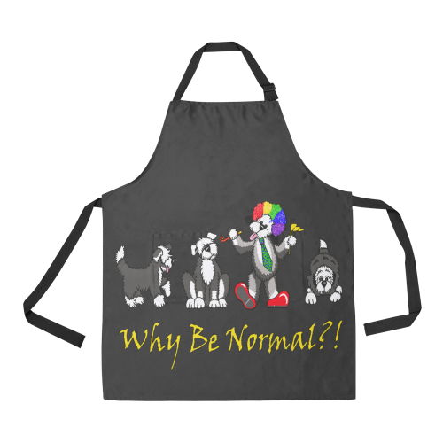 Y B Normal black All Over Print Apron