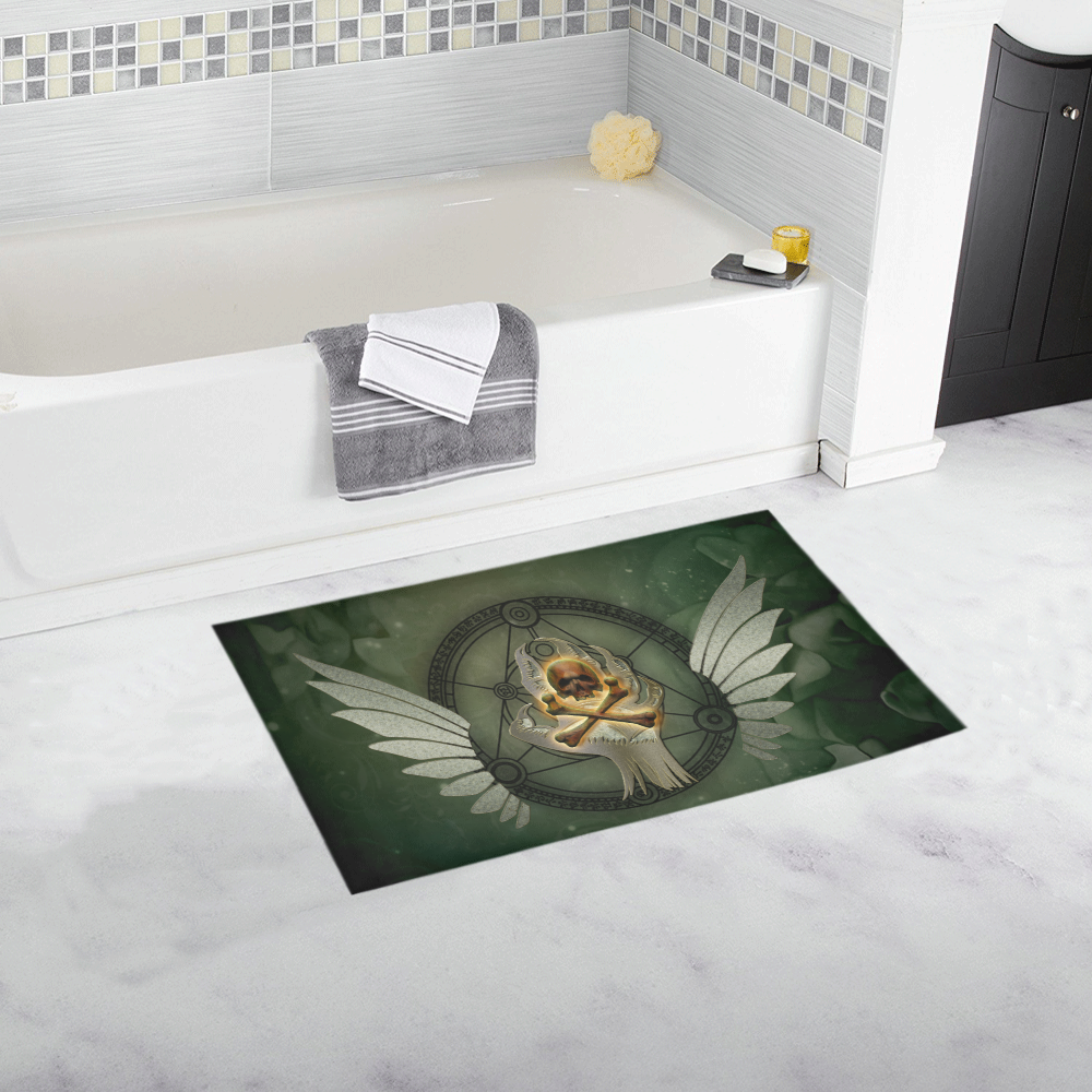 Skull in a hand Bath Rug 16''x 28''