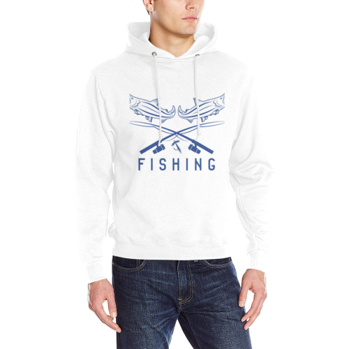 fishing Men's Classic Hoodie (Model H17)