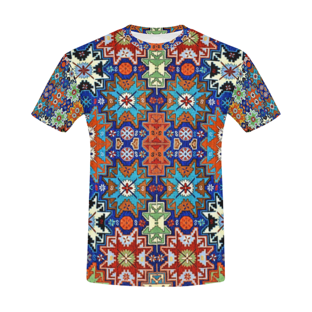 Armenian Colorful Folk Art All Over Print T-Shirt for Men (USA Size) (Model T40)