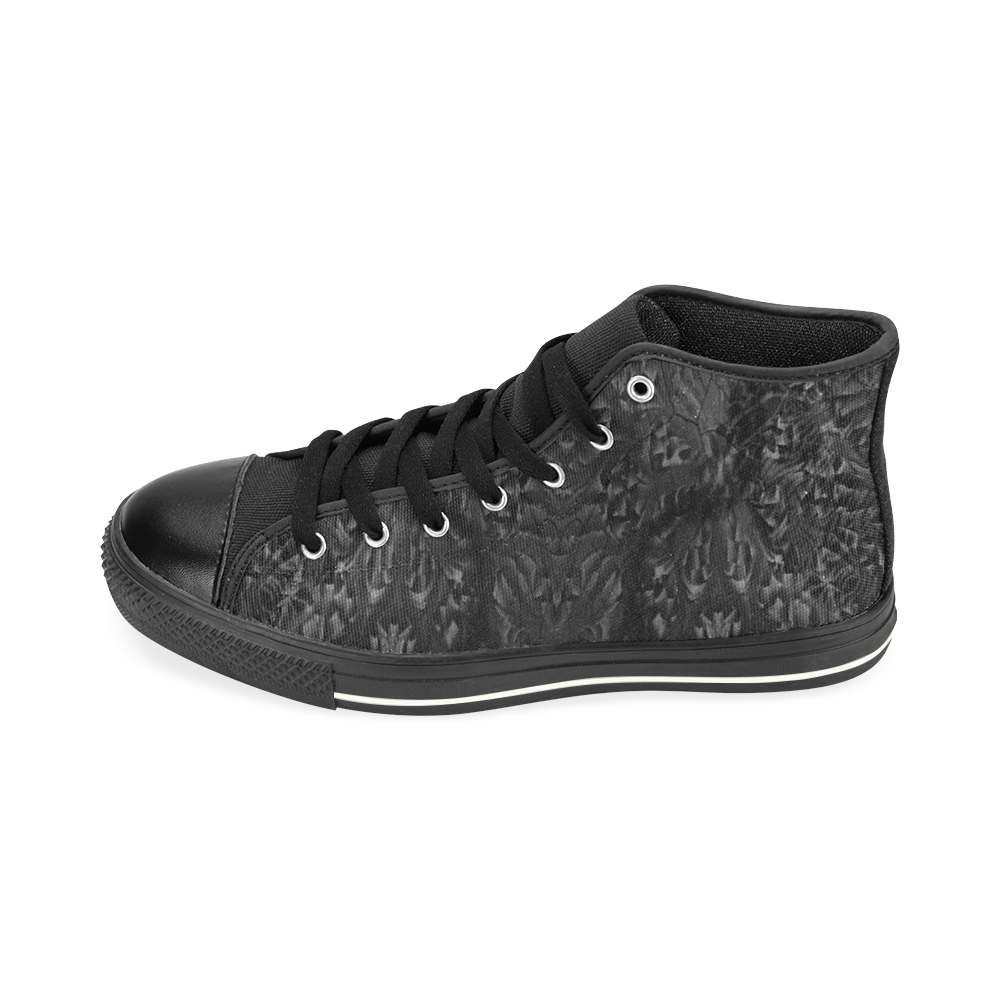 waterfall 7 High Top Canvas Shoes for Kid (Model 017)