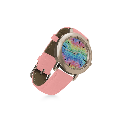 Brain Waves Women's Rose Gold Leather Strap Watch(Model 201)