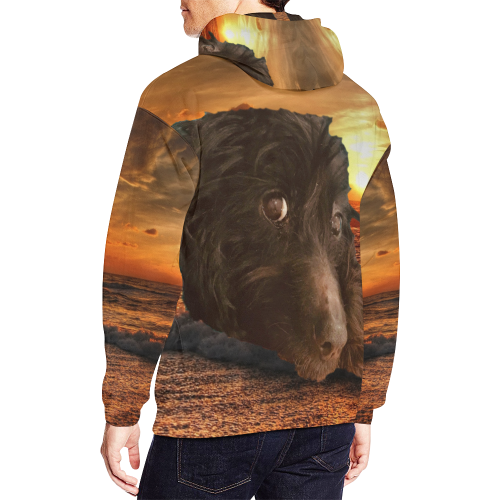 Beach and Sunset All Over Print Hoodie for Men/Large Size (USA Size) (Model H13)