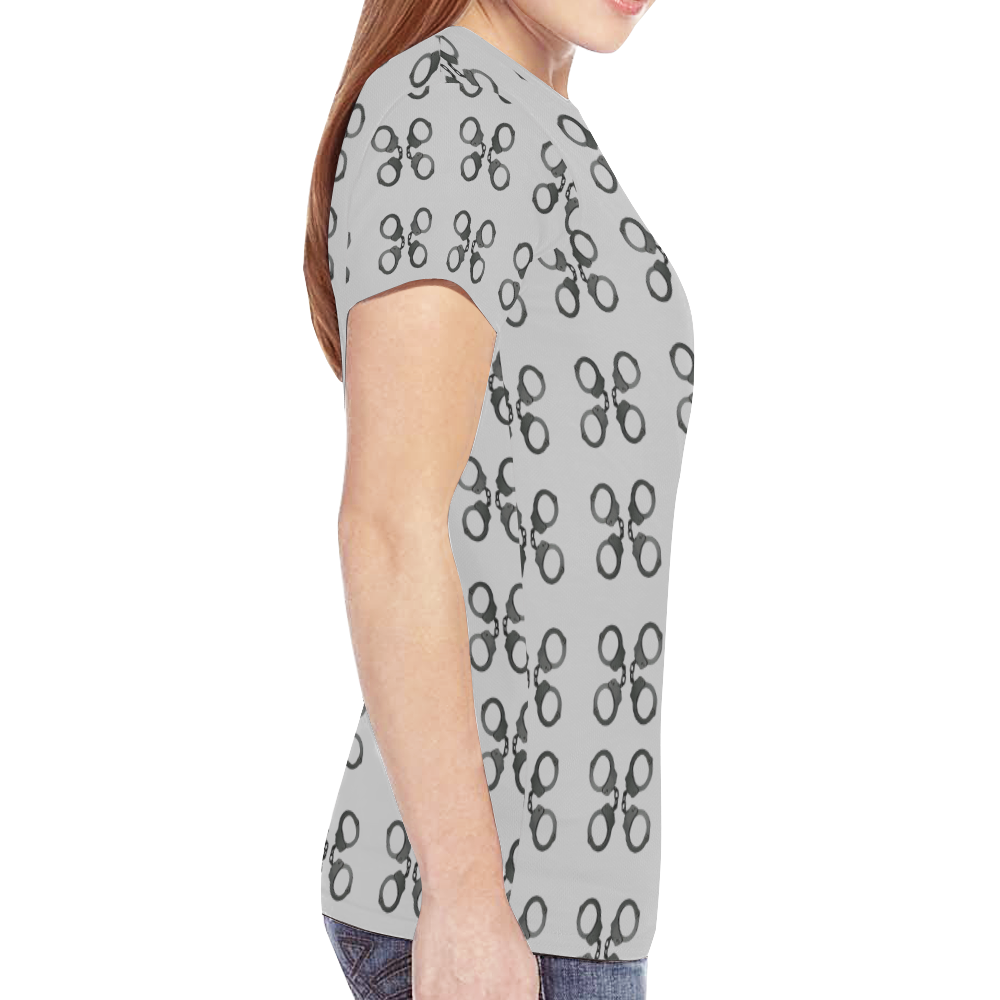 handcuffs New All Over Print T-shirt for Women (Model T45)