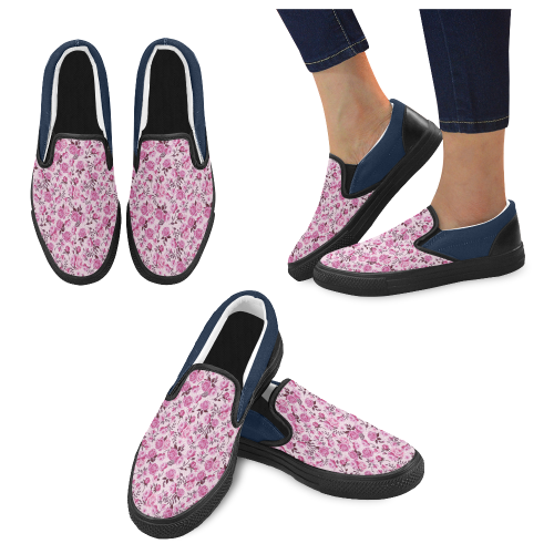 14lf Women's Unusual Slip-on Canvas Shoes (Model 019)