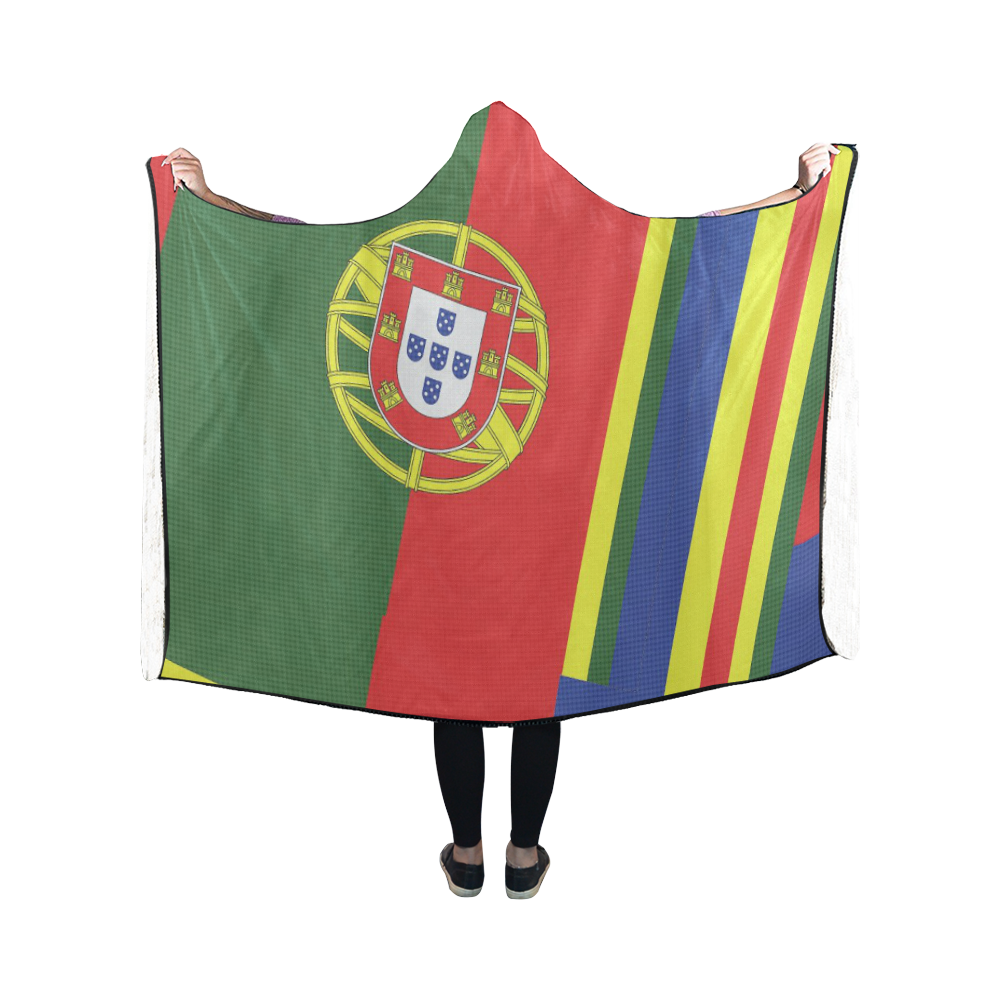 PORTUGAL  ABSTRACT Hooded Blanket 50''x40''