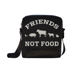 Friends Not Food (Go Vegan) Crossbody Nylon Bags (Model 1633)