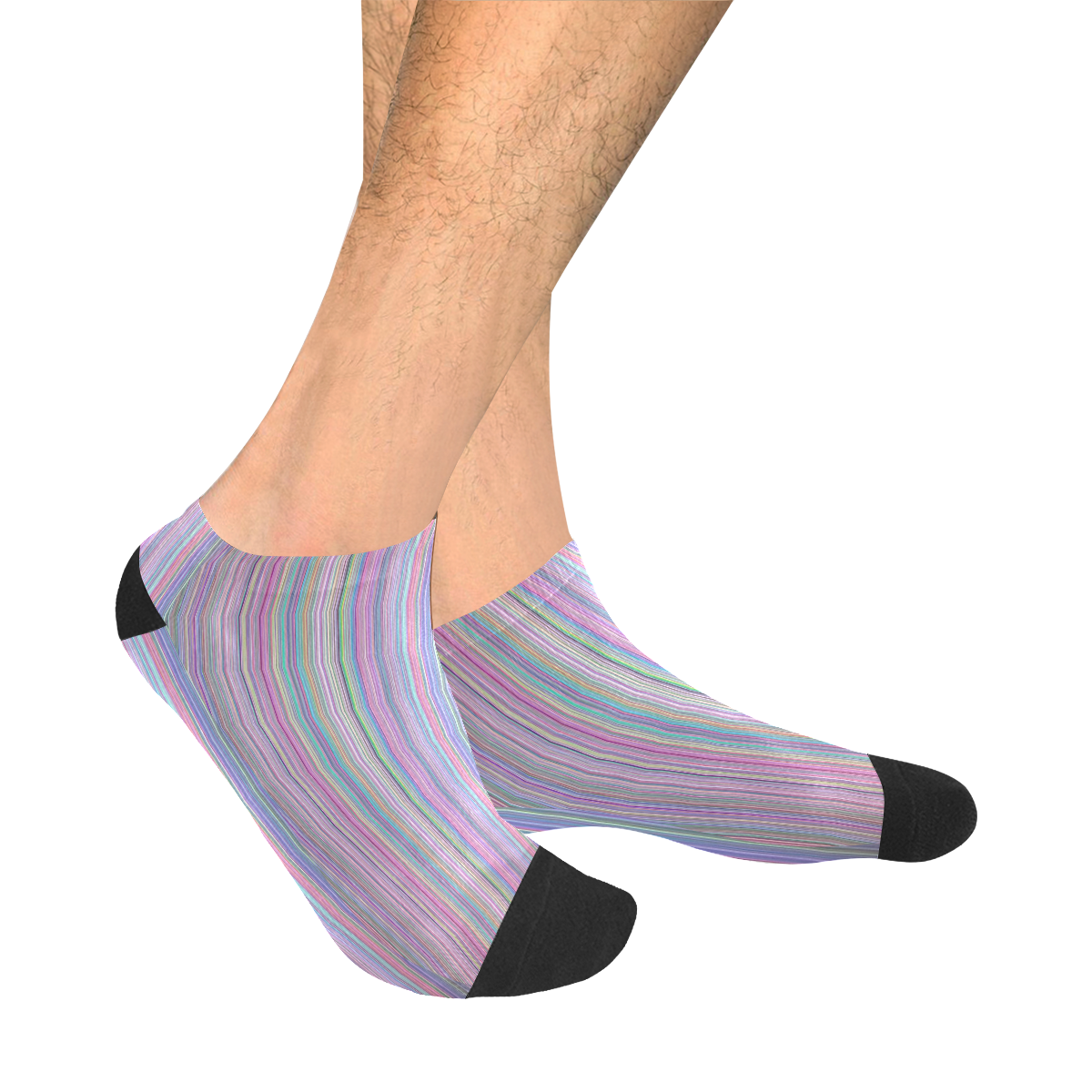 Broken TV screen rainbow Men's Ankle Socks