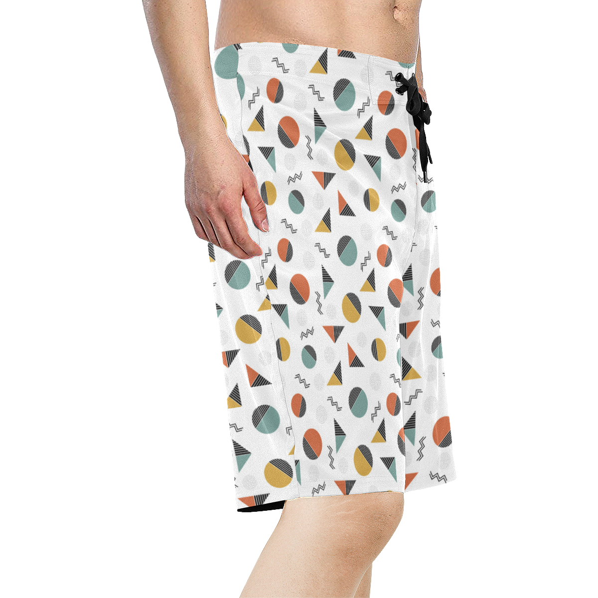 Geo Cutting Shapes Men's All Over Print Board Shorts (Model L16)
