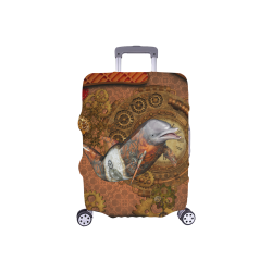 Funny steampunk dolphin, clocks and gears Luggage Cover/Small 18"-21"
