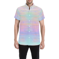 noisy gradient 1 pastel by JamColors Men's All Over Print Short Sleeve Shirt/Large Size (Model T53)