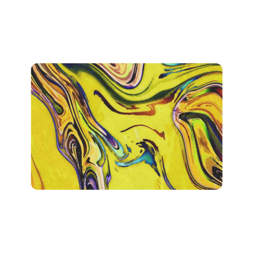 Yellow marble Doormat 24"x16" (Black Base)
