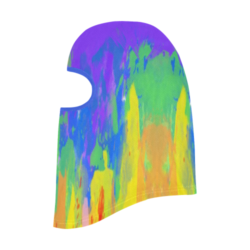 Flames Paint Abstract Purple All Over Print Balaclava