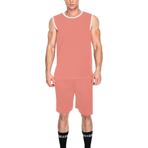 color tea rose All Over Print Basketball Uniform