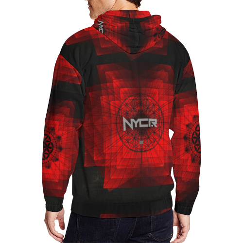 copy All Over Print Full Zip Hoodie for Men/Large Size (Model H14)