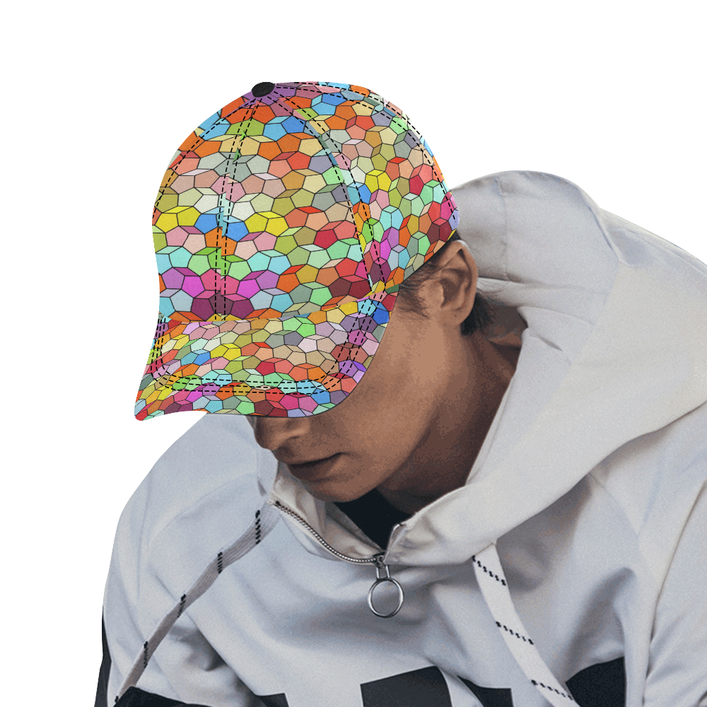 Colorful Polygon Pattern All Over Print Dad Cap C (7-Pieces Customization)