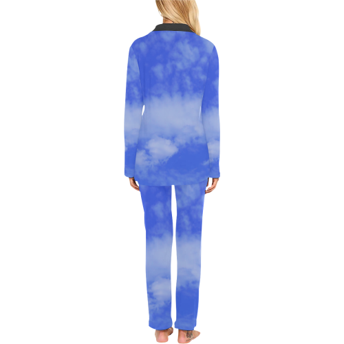 Blue Clouds Women's Long Pajama Set
