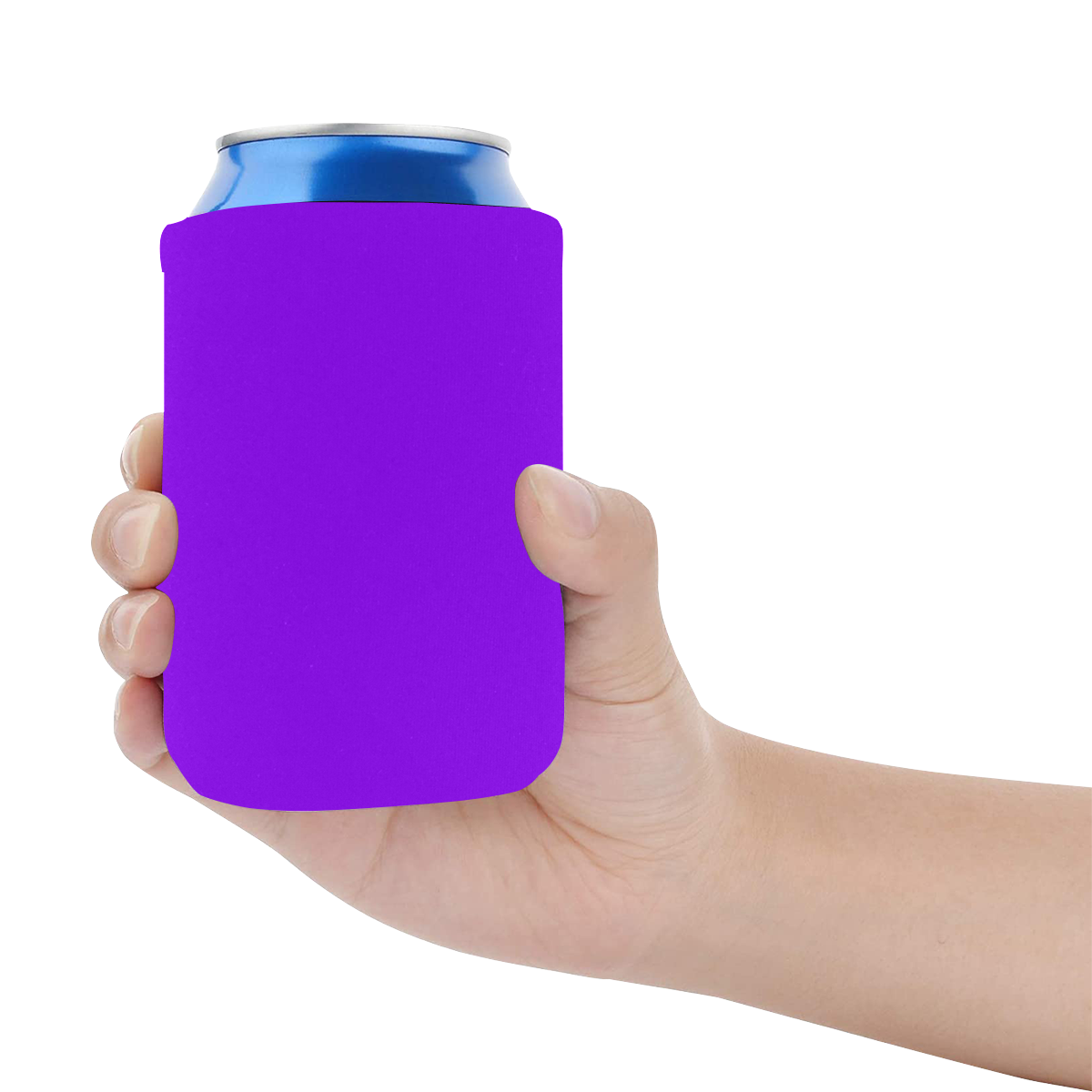 color electric violet Neoprene Can Cooler 4" x 2.7" dia.