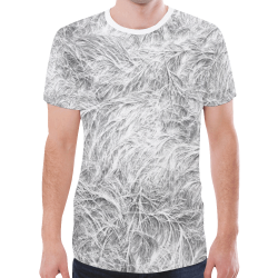 Fur Texture plain New All Over Print T-shirt for Men (Model T45)