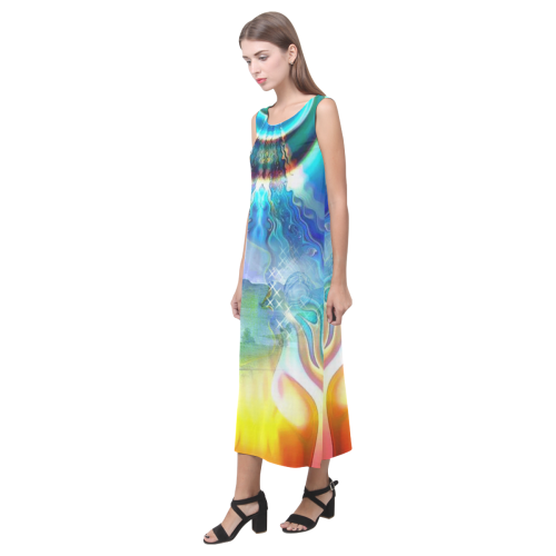 Soul vibrations Phaedra Sleeveless Open Fork Long Dress (Model D08)
