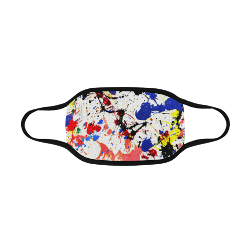 Blue and Red Paint Splatter Mouth Mask