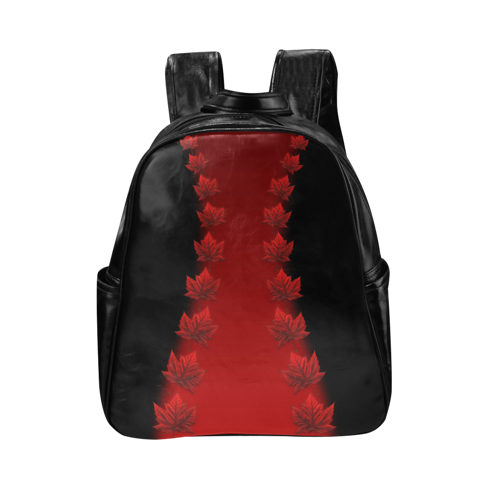 Canada Maple Leaf Backpacks Multi-Pockets Backpack (Model 1636)