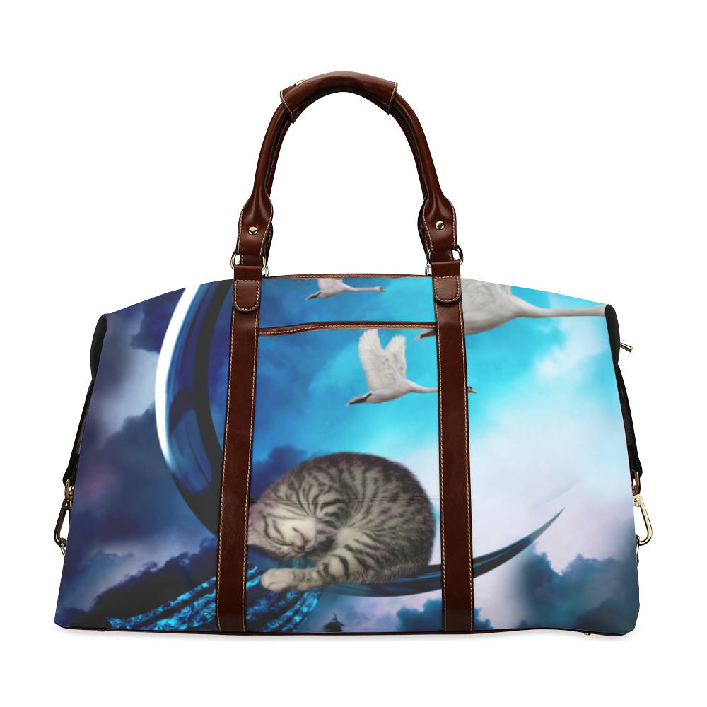 Cute sleeping kitten Classic Travel Bag (Model 1643) Remake