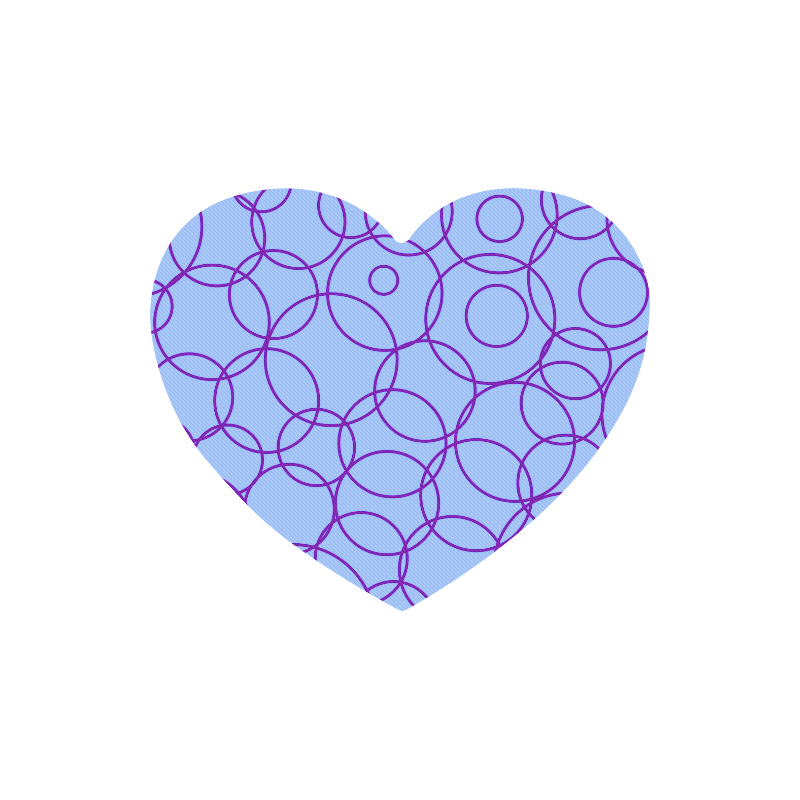 Mousepad with dots,  blue Heart-shaped Mousepad
