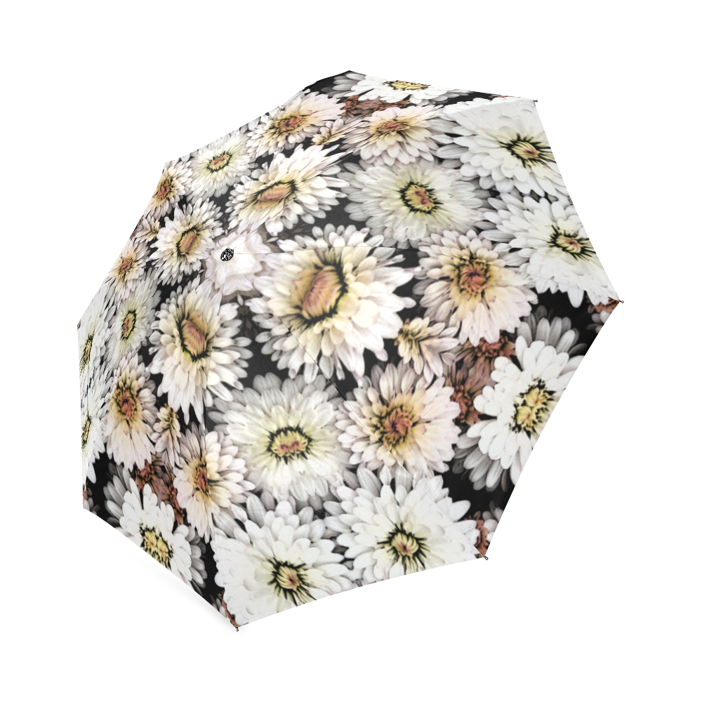kal8_white_daisy Foldable Umbrella (Model U01)