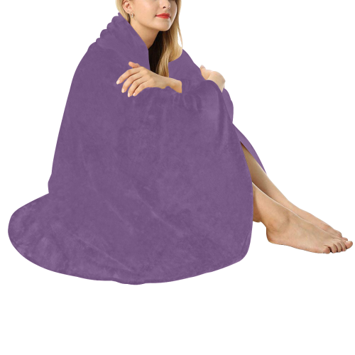 color purple 3515U Circular Ultra-Soft Micro Fleece Blanket 60"