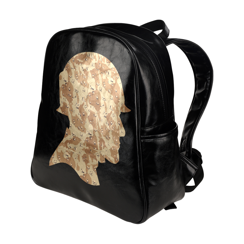 Desert Camouflage  Soldier Multi-Pockets Backpack (Model 1636)
