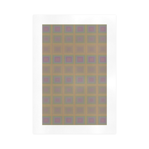 Violet brownish multicolored multiple squares Art Print 16‘’x23‘’