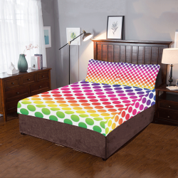 Rainbow Polka Dots 3-Piece Bedding Set
