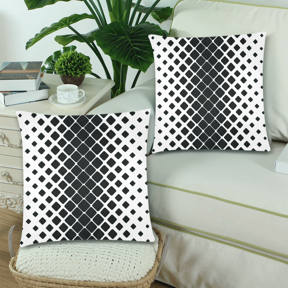 17sw Custom Zippered Pillow Cases 18"x 18" (Twin Sides) (Set of 2)