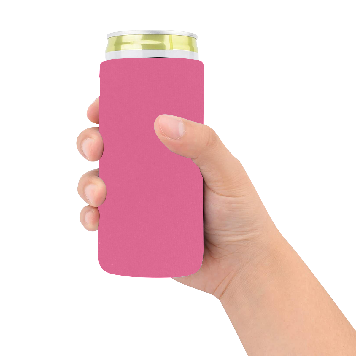 color French pink Neoprene Can Cooler 5" x 2.3" dia.