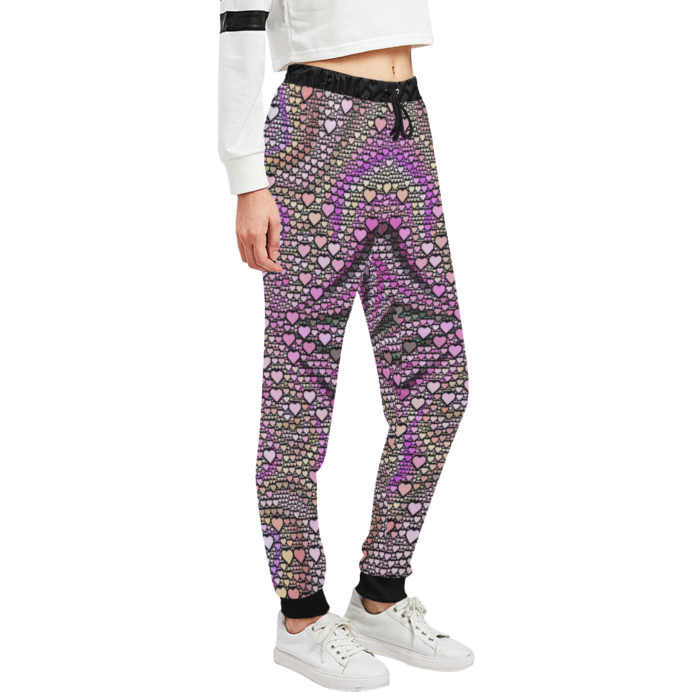 hearts everywhere C by JamColors Unisex All Over Print Sweatpants (Model L11)