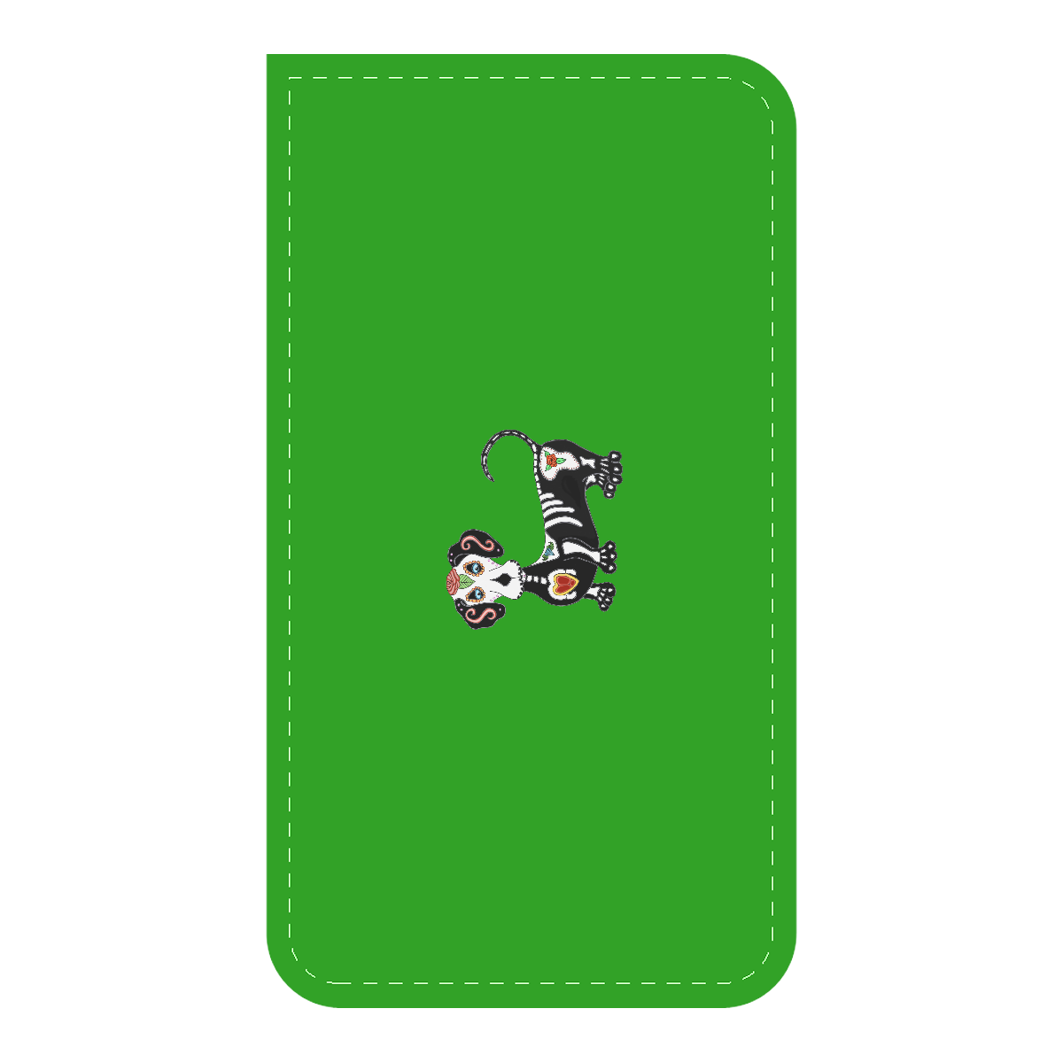 Dachshund Sugar Skull Green Car Seat Belt Cover 7''x12.6''