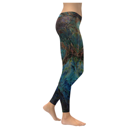 nebula leggings Women's Low Rise Leggings (Invisible Stitch) (Model L05)