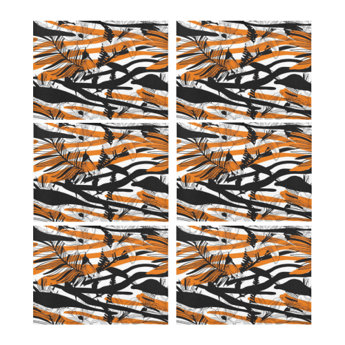 Floral Tiger Print Placemat 14’’ x 19’’ (Set of 6)