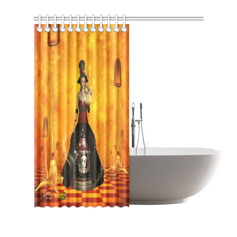 Fantasy women with carousel Shower Curtain 72"x72"