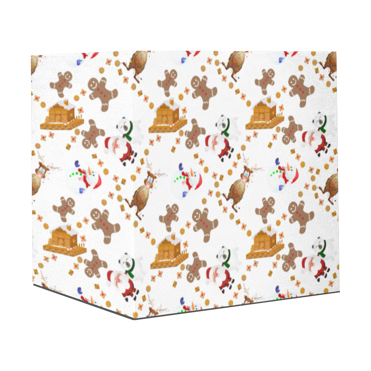 Christmas Gingerbread Snowman and Santa Claus Gift Wrapping Paper 58"x 23" (3 Rolls)