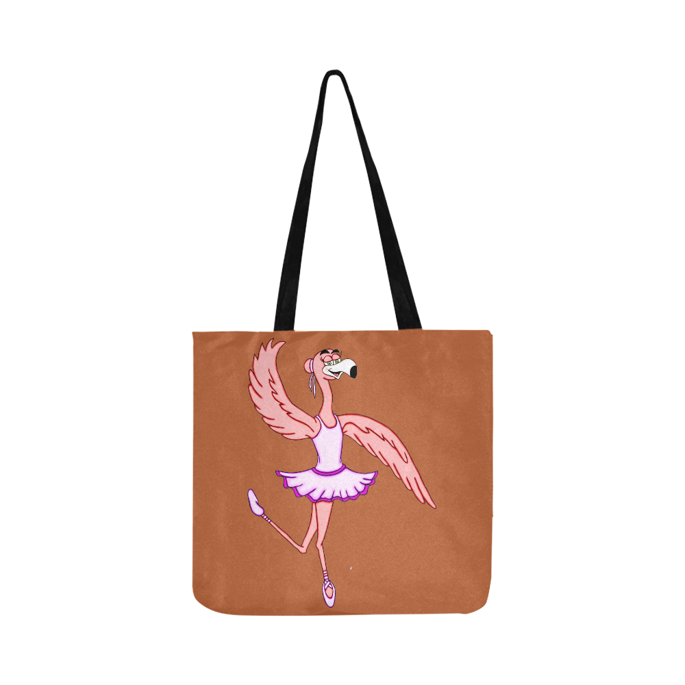 Flamingo Ballet Rust Reusable Shopping Bag Model 1660 (Two sides)