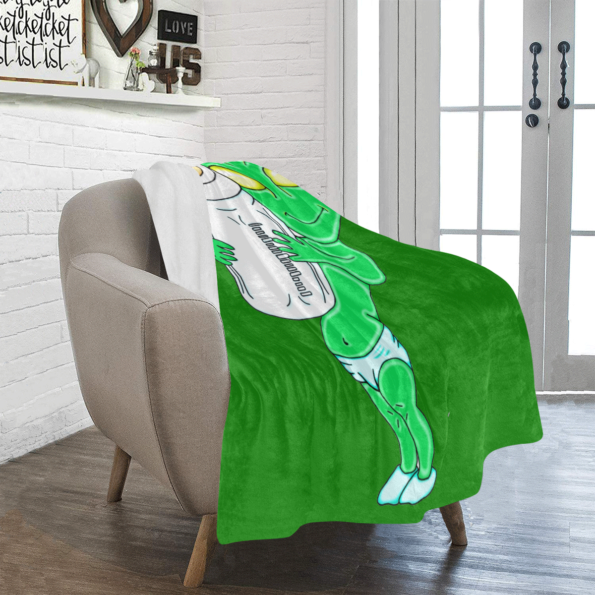 Alien Baby Boy Green Ultra-Soft Micro Fleece Blanket 40"x50"