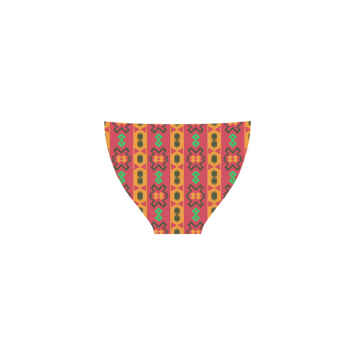 Tribal shapes in retro colors (2) Custom Bikini Swimsuit (Model S01)