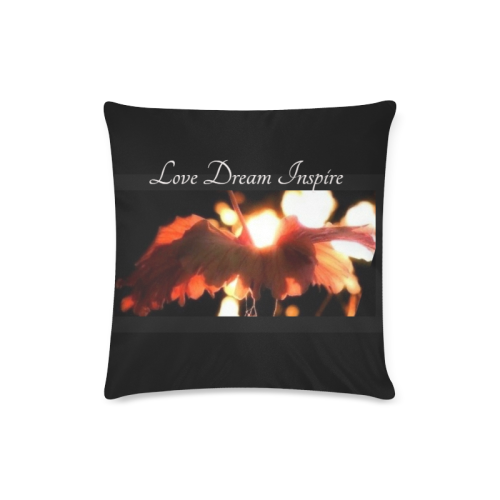 Tangerine Sunset #LoveDreamInspireCo Custom Zippered Pillow Case 16"x16"(Twin Sides)