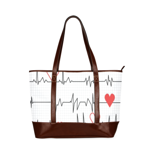 Ekg tote Tote Handbag (Model 1642)