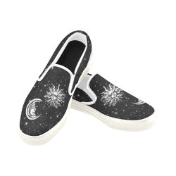Mystic  Moon and Sun Slip-on Canvas Shoes for Kid (Model 019)