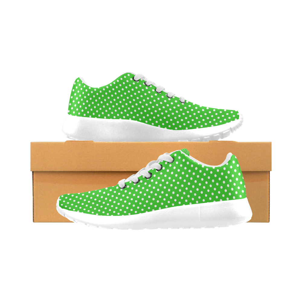 Green polka dots Women's Running Shoes/Large Size (Model 020)